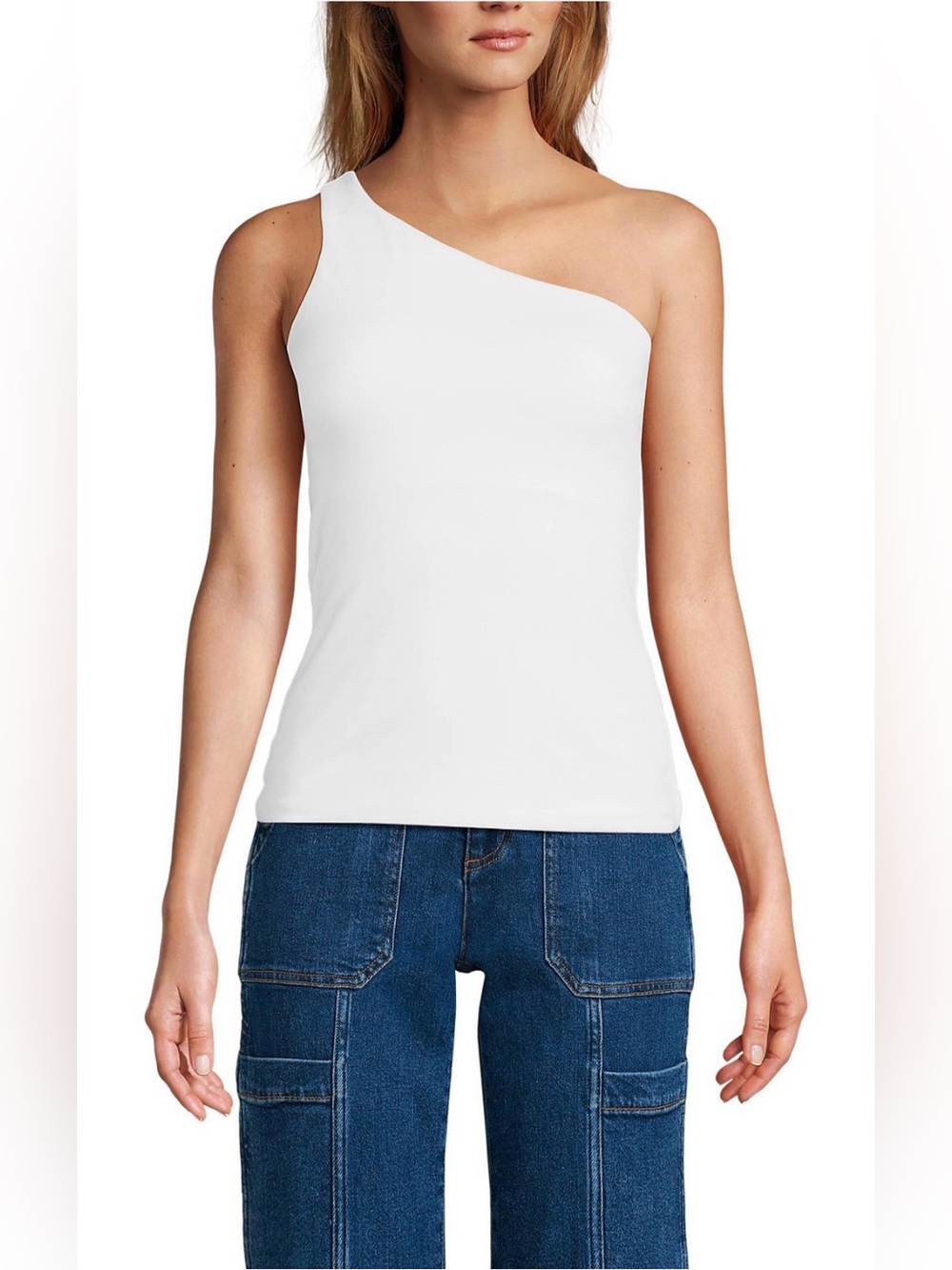 Lands’ End Women's Slender One Shoulder Top